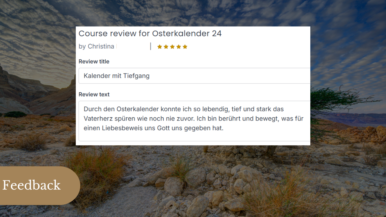 Osterkalender - Berg der Begegnung